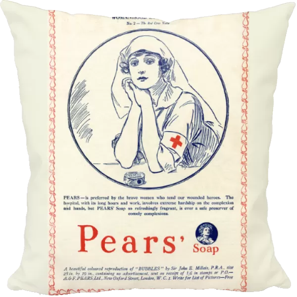 Pears Soap advertisement featuring WW1 nurse
