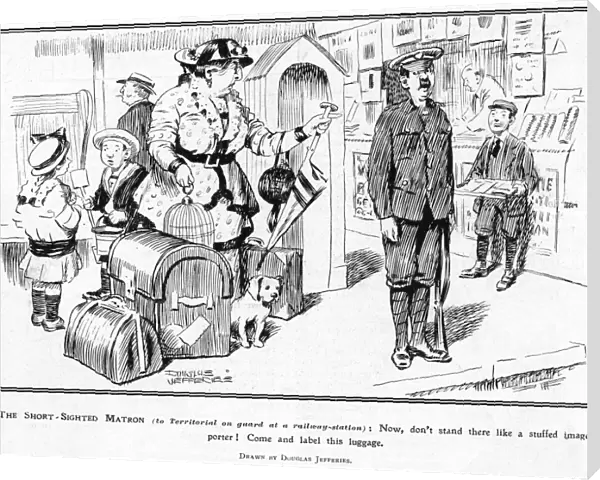 Terrors of the Terrier, Territorial Army cartoon, WW1