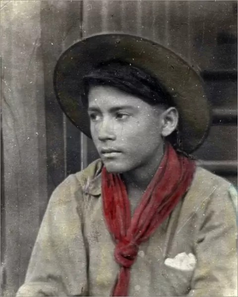 Burmese scout in red scarf