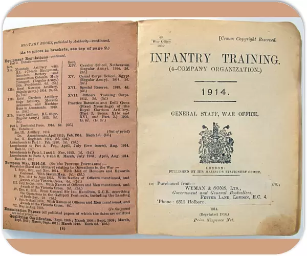 Infantry Training (4-Company Organization) 1914