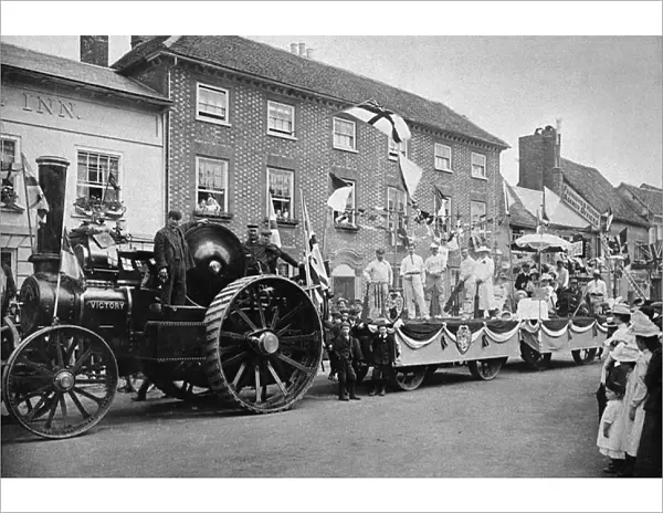 Victory steam engine in procession - Henley-on-Thames