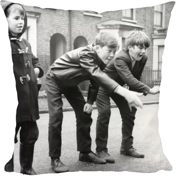 Boys playing in a street, Balham, SW London