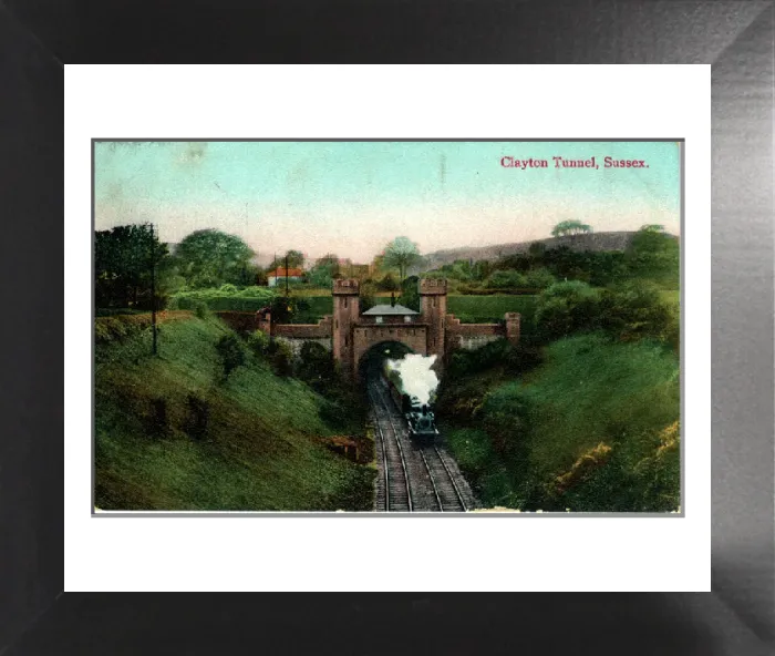 Framed Print : Clayton Tunnel Print, London and Brighton Railway, 1910s Framed Print : Clayton Tunnel Print, London and Brighton Railway, 1910s