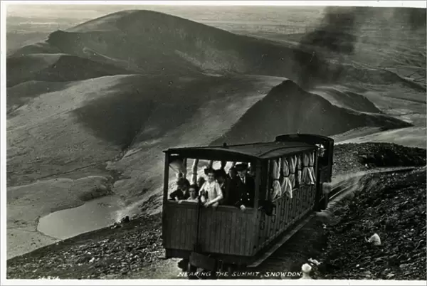 Narrow Gauge Mountain Railway Train, Snowdon (near Summit)