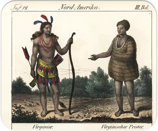 Costumes of Virginia: a warrior and Powhatan