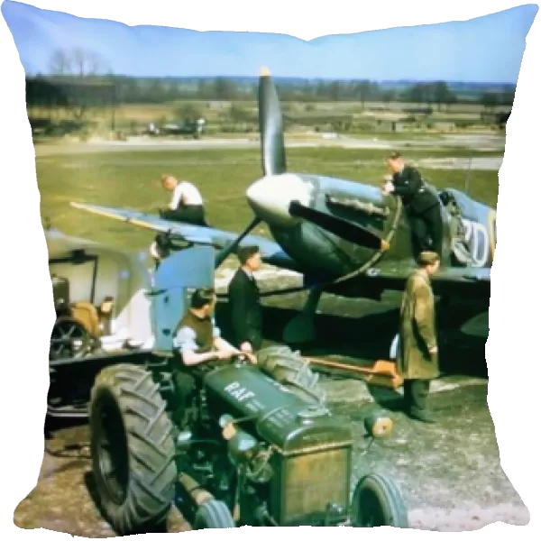 Supermarine Spitfire IX-being armed and pre flighted of