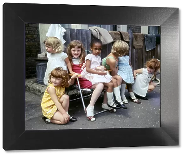 Seven girls on a Balham street, SW London