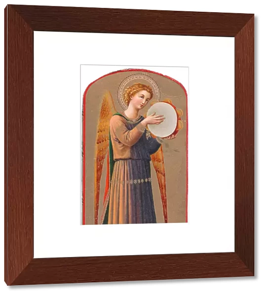 Renaissance style musical angel with tambourine