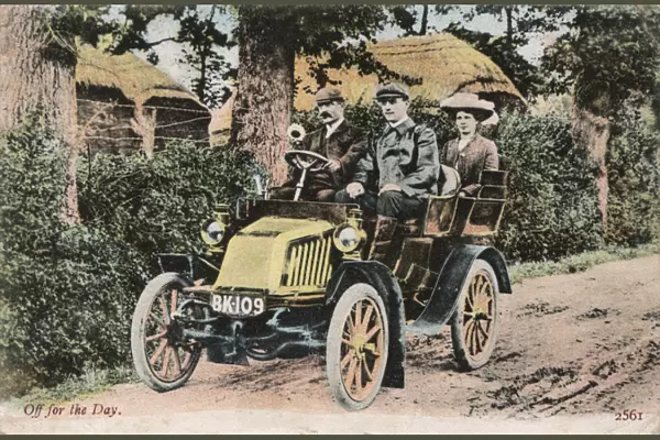 Group of Europeans off for a drive in East Africa