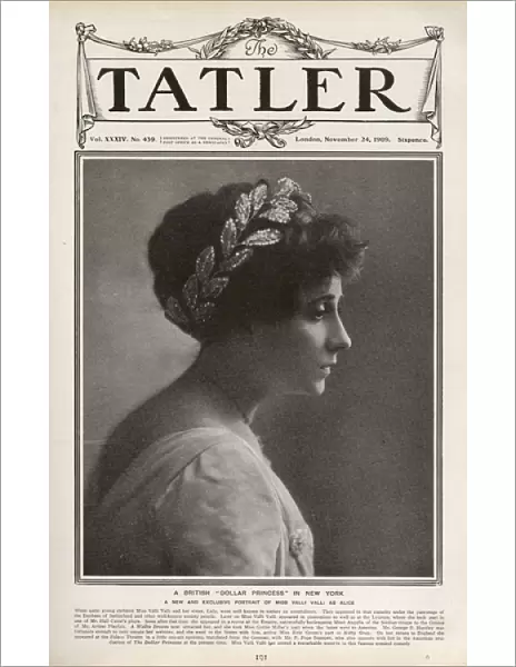 Front cover of the Tatler - Miss Valli Valli