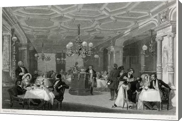 Cafe D Orsay or Les Trois Freres Provencaux, Paris 1840