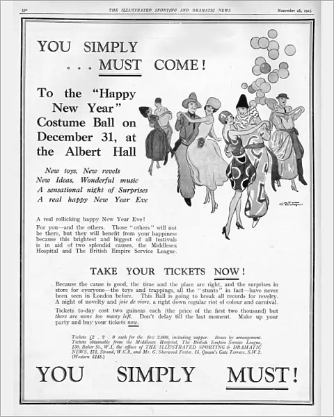 Advert for Happy New Year Costume Ball 31st December 1925