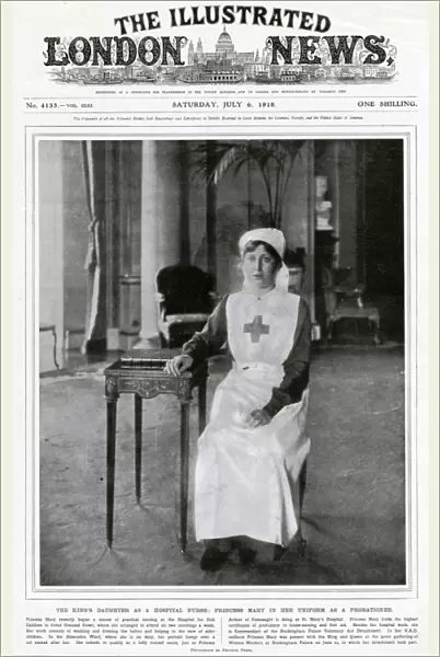 Princess Mary in hospital nurse uniform 1918