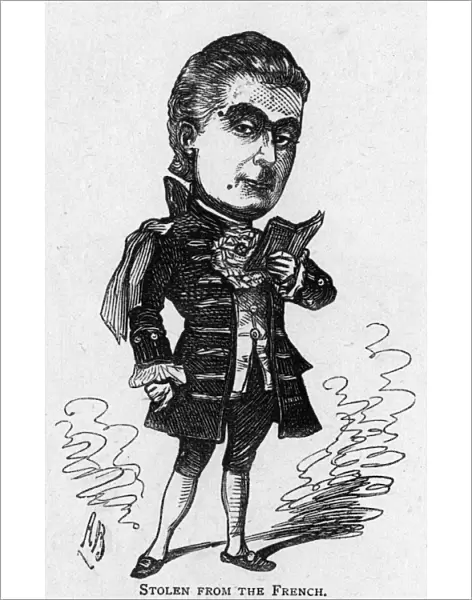 Caricature of the French actor and singer Claude Marius