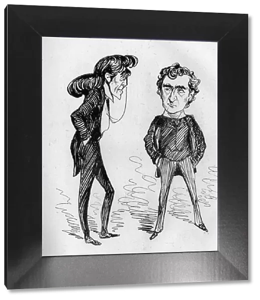 Caricatures of Henry Irving and Edwin Booth