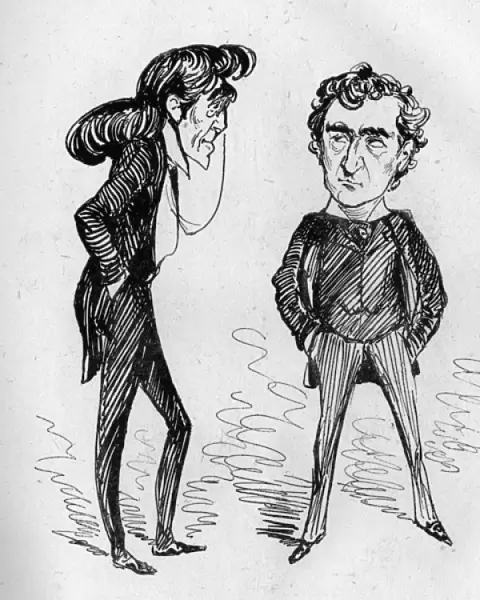 Caricatures of Henry Irving and Edwin Booth
