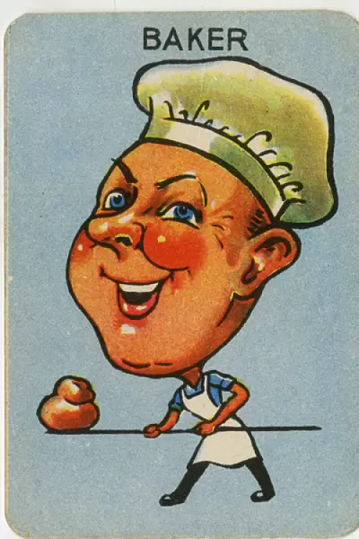 Old Maid card - Baker