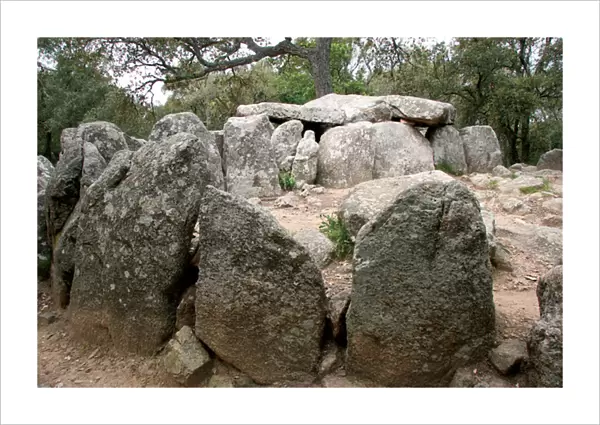 Dolmen of Cova d En Daina. Near Romanya de la Selva. Catalon