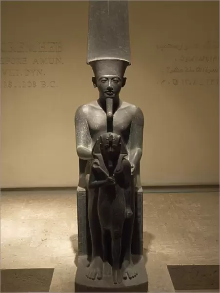 Pharaoh Horemheb and god Amun. Egypt