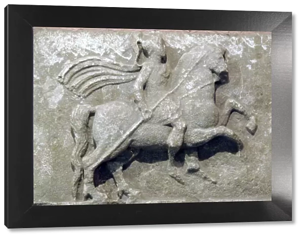 Greek art. Relief. Horseman. 3rd century BC. From Apollonia