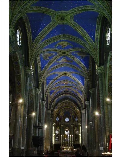 Gothic Art. Italy. Saint Mary above Minerva. Interior. Rome