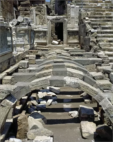 Turkey. Hierapolis. Theatre. Ruins. 2nd-3rd century