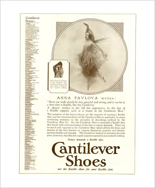 Anna Pavlova - Cantilever Shoes advert