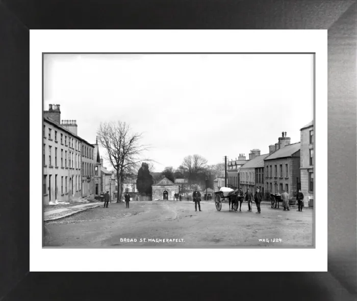 Framed Print : Early 20th Century Magherafelt Street Scene Print Framed Print : Early 20th Century Magherafelt Street Scene Print