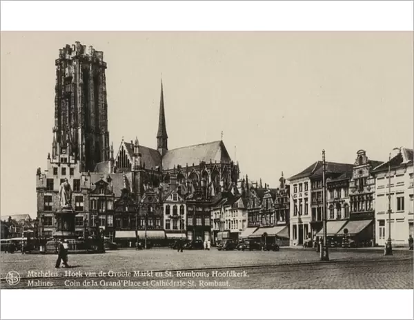 Grand Square and St Rumbolds Cathedral, Mechelen