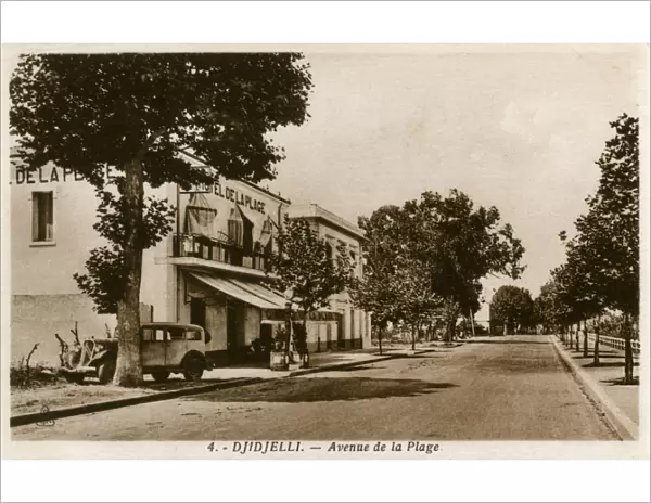 Djidjelli, Algeria - Beach Avenue and Hotel de la Plage
