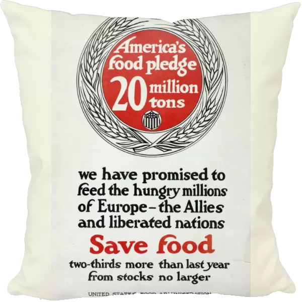 WW1 poster, Americas food pledge