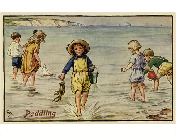 Children paddling at the seaside