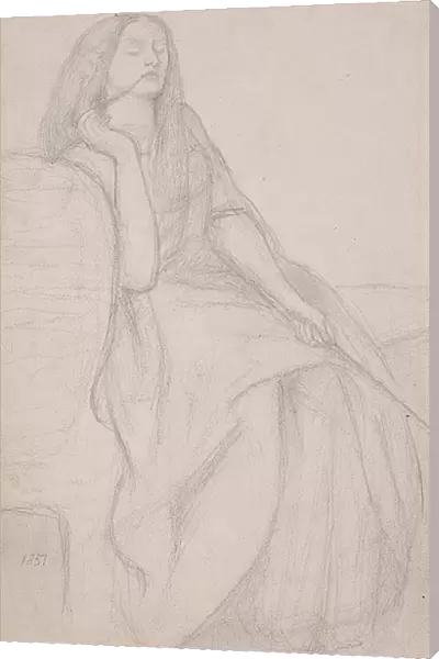 Drawing of Elizabeth Siddal, for The Return of Tibullus to D