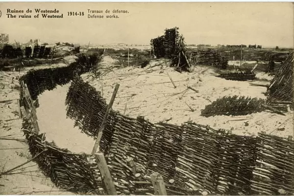 Westende, Belgium -- defence works and ruins, WW1