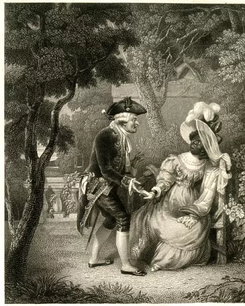 Man and woman in a garden