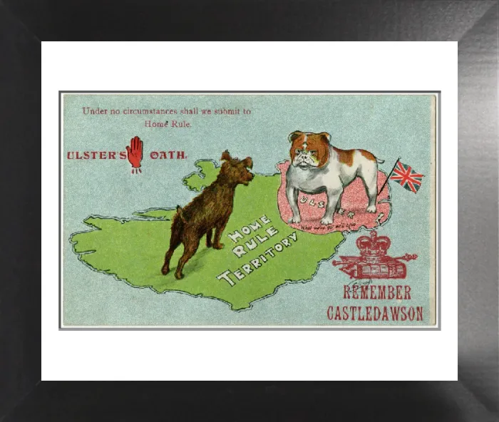Framed Print : Ulster's Oath: A Staunchly Unionist Print circa 1910