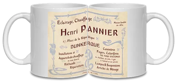 Advertising trade card, Henri Pannier, Dunkirk, France