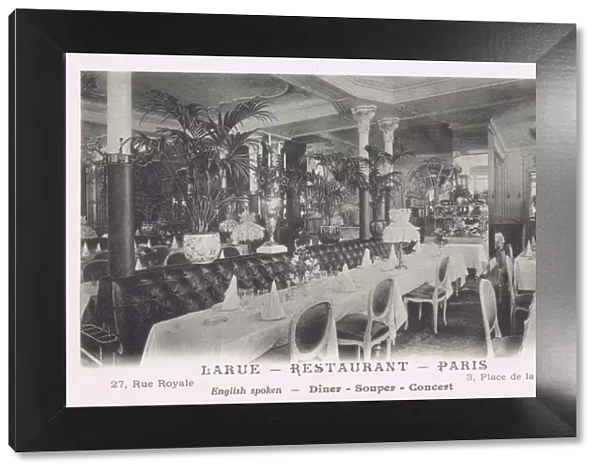 An interior view of the Larue restaurant, Paris, 1920s