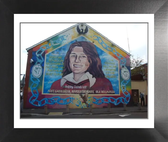 Framed Print : Belfast War Mural of Bobby Sands MP Print, 2011 Framed Print : Belfast War Mural of Bobby Sands MP Print, 2011
