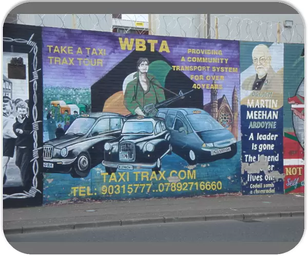 Wall mural of WBTA at Belfast