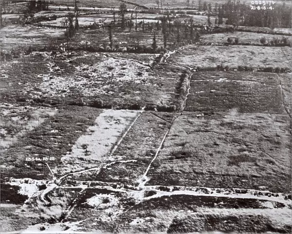 Aerial view near Neuve Eglise, West Flanders, Belgium, WW1