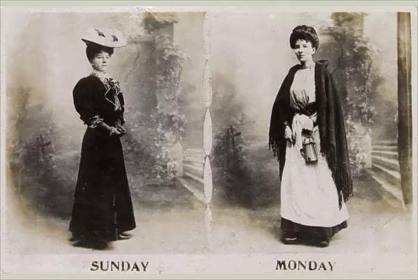 A lady in Sunday best and Monday work clothes
