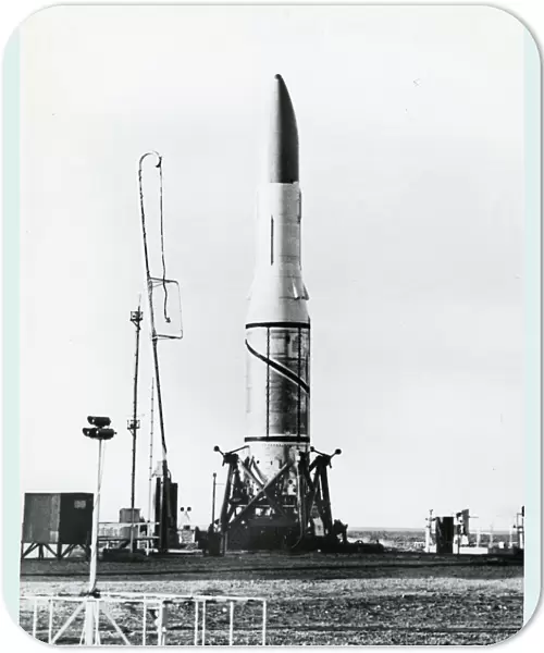 Black Arrow three-stage satellite launcher at Woomera