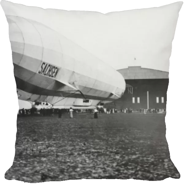 Zeppelin LZ-17 Sachsen Parked Outside its Hangar