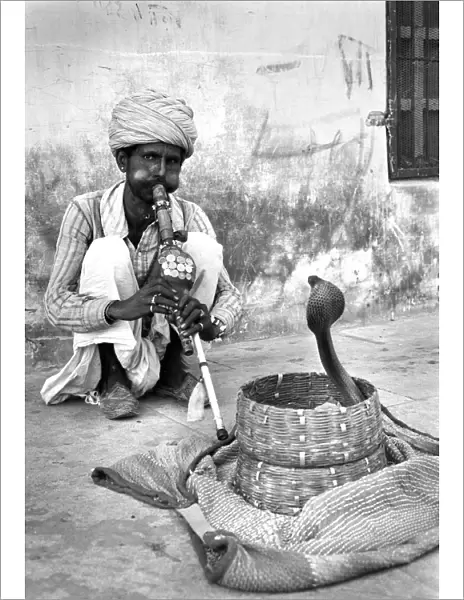 Snake charmer, Banares, India
