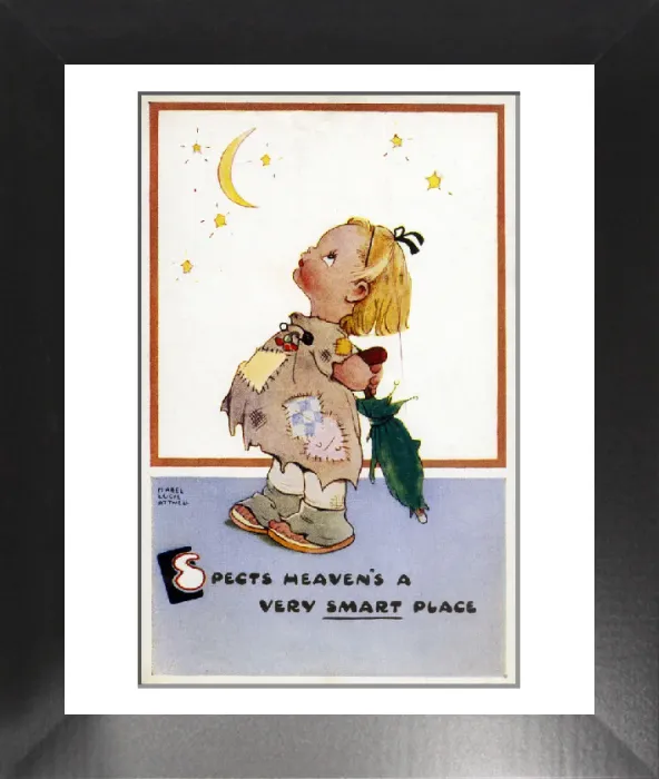 Framed Print : 1950 Print: Young Ragamuffin Contemplates the Sky Framed Print : 1950 Print: Young Ragamuffin Contemplates the Sky
