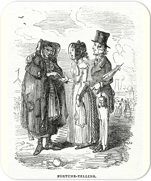 Fortune teller in Greenwich Park, south east London 1843