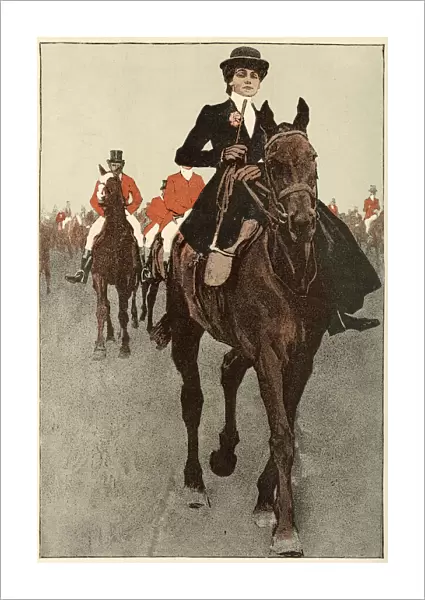 Riding sidesaddle Date: 1910