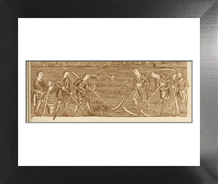 Framed Print : Medieval Farmers Harvesting Crops Print, 9th Century Framed Print : Medieval Farmers Harvesting Crops Print, 9th Century