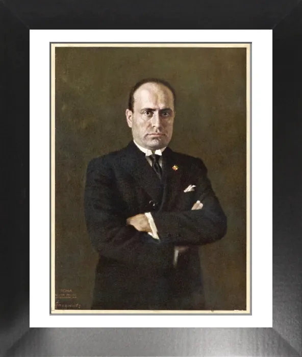 Framed Print : Benito Mussolini Print, Italian Dictator 1932
